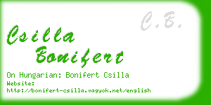 csilla bonifert business card